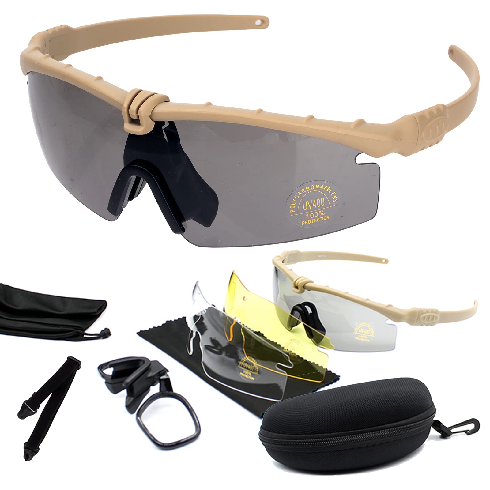 Sports Goggles Anti Fog Glasses Sunglasses with 3 Interchangeable Lens