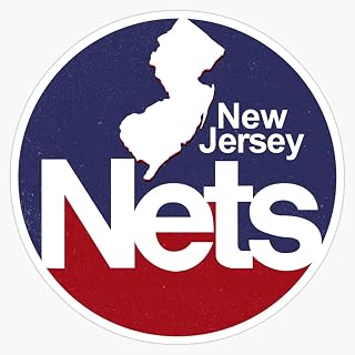 Defunct - New Jersey Nets, Retro Basketball Bumper Sticker Window Vinyl Decal 5"