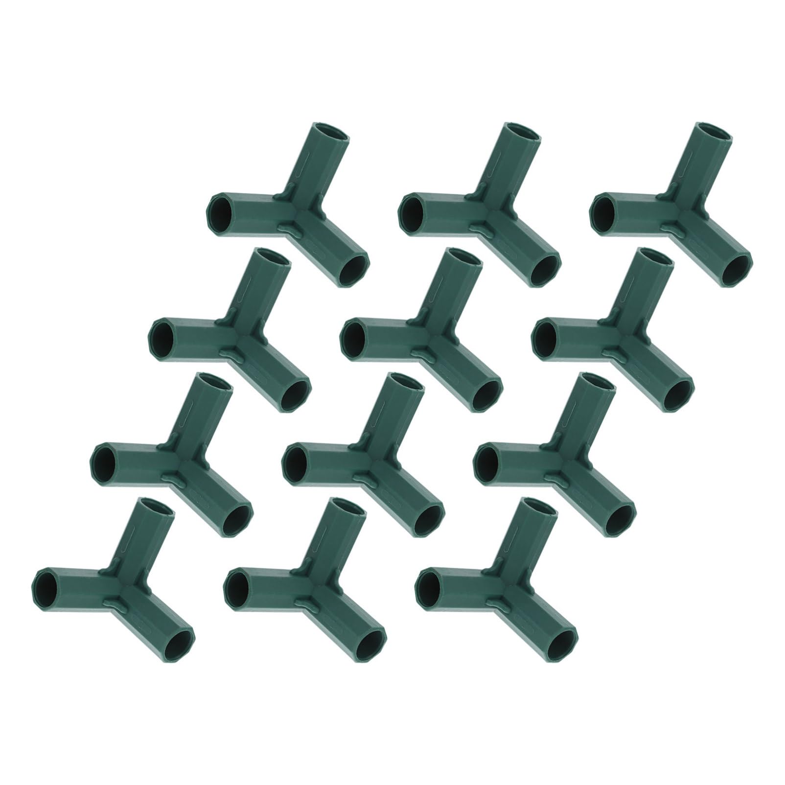 Connecteurs 3 voies vert en PP de 16 mm pour cadre de serrage de serre de jardin