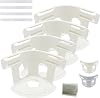 Bed Sheet Holders for Bedding with Lock Strips - New Bed Fitted Sheet Clips Grippers, Removable Heavy Duty Mattress Corner Clip Anti Slip Design, Easy to Use With Fits Most Sheet Sizes 4,White
