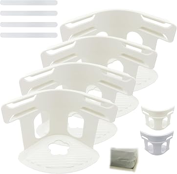 Bed Sheet Holders for Bedding with Lock Strips - New Bed Fitted Sheet Clips Grippers, Removable Heavy Duty Mattress Corner Clip Anti Slip Design, Easy to Use With Fits Most Sheet Sizes 4,White