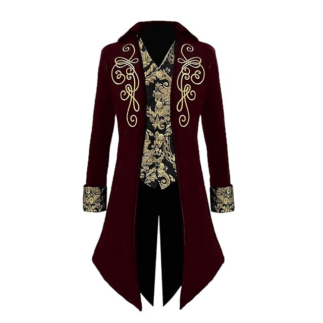 Men s Medieval Victorian Jacket Steampunk Tailcoat Masquerade Costumes