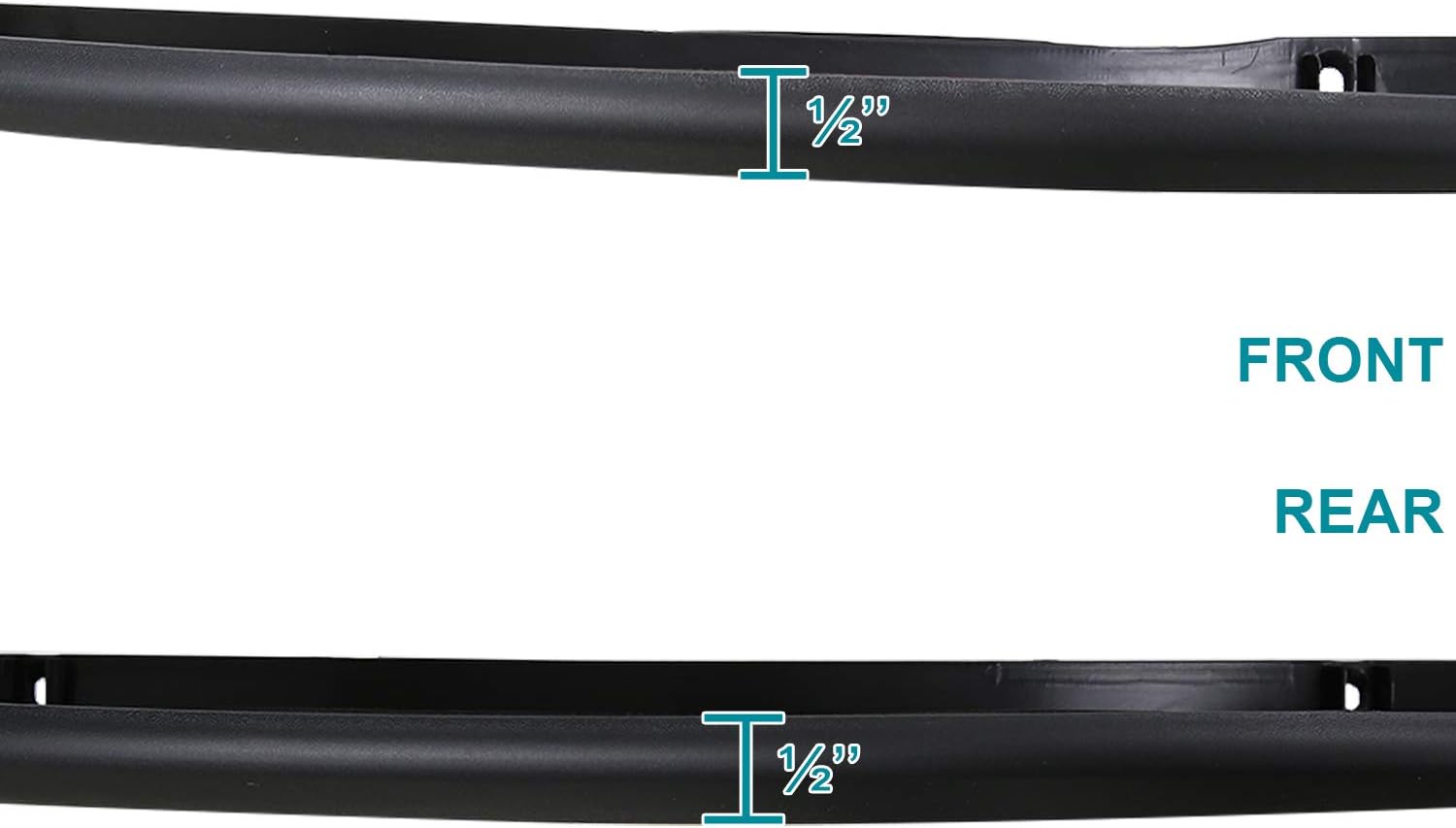 Spec-D Tuning 4PC Front + Rear Factory Style Wheel Covers Fender Flares Black Compatible with 2004-2008 Ford F150, 2007-2008 Mark LT Styleside