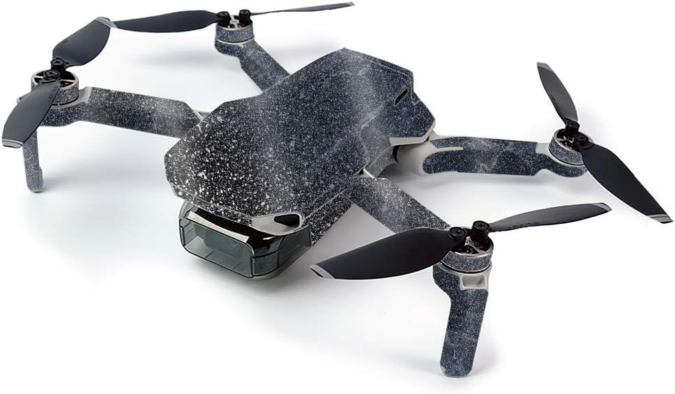MightySkins Glossy Glitter Skin Compatible with DJI Mavic Mini Portable Drone Quadcopter - Dark Shimmer Marble | Protective, Durable High-Gloss Glitter Finish | Easy to Apply | Made in The USA