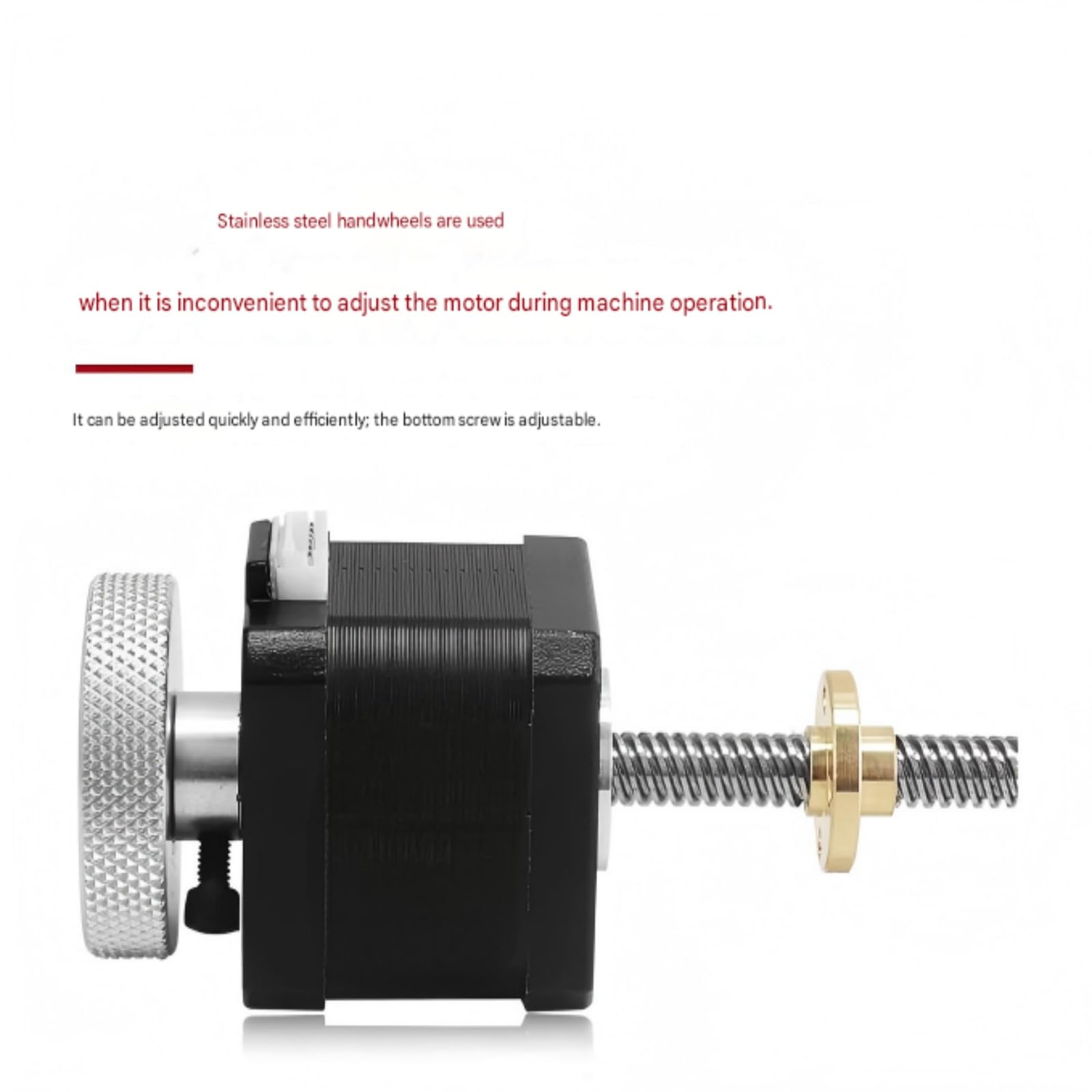 Motor paso a Nema17 1.5A 40N.CM con tornillo trapezoidal for fresadora CNC con una respuesta rápida(Length 300 mm 12 Screw Lead)