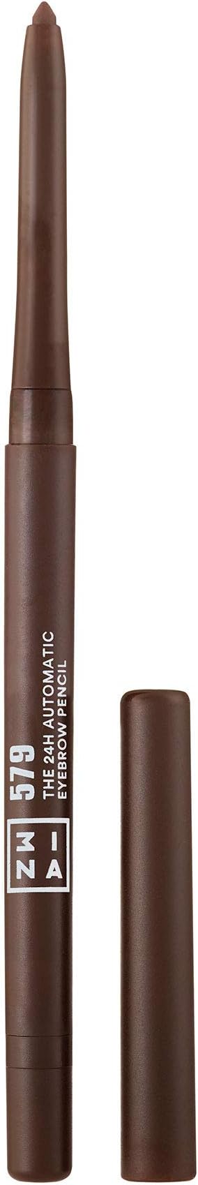 3INA MAKEUP - The 24H Automatic Eyebrow Pencil 579 - Dark brown - 24H Longwearing Waterproof Formula with Built-In Sharpener - Fuller Looking Brows - Precise Tip - Vegan - Cruelty Free