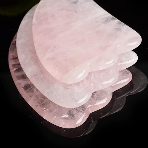Miniatura 4 de Masajeador facial Gua Sha Rose Quartz Jade Guasha Stone para mentón, cuello, levantamiento de arrugas, desintoxicación de la piel, cuidado de