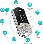 Smart Deadbolt Lock Front Door, Hornbill Keyless Entry Door Lock with Keypads, Bluetooth Smart Locks Work with Alexa, Digital Code Lock for Airbnb and Vacation Rental Hosts