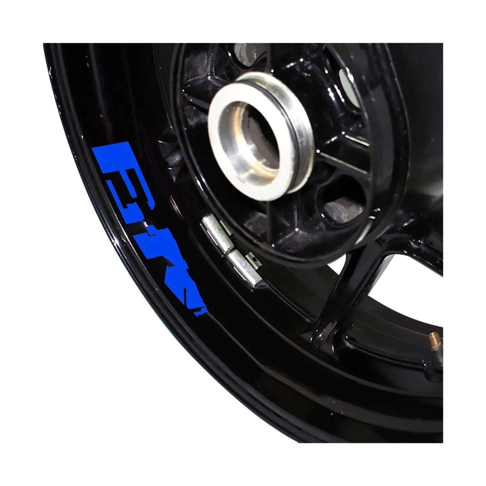 Naklejki na koła motocyklowe Naklejki Motocykl Felgi Odblaskowa Wodoodporna Dekoracyjna Naklejka Dla S&uzuki Dla BKING Naklejki na felgi(Reflective Blue)