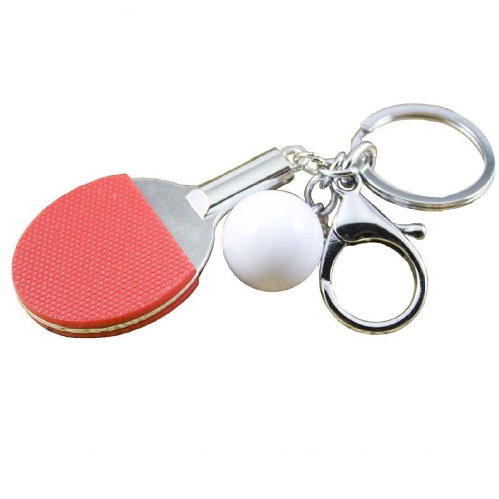 MUELODSIC 10 Stück Tischtennis Schlüsselanhänger - Mini Schläger Charm Anhänger