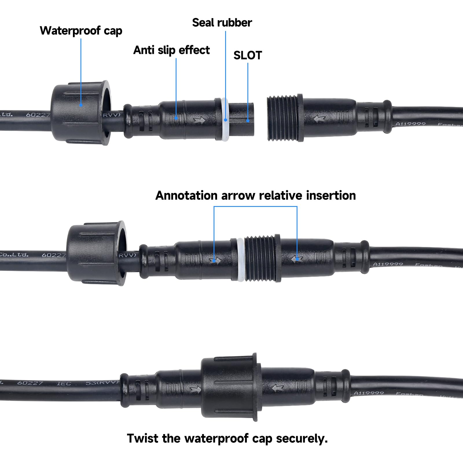 wecan 5 Pin Waterproof Wire Connector Kit - Image 4