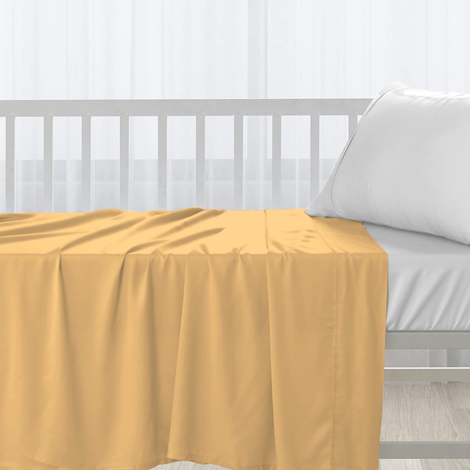 Pizuna Toddler Crib Pillow Cases 33x46cm Baby Blue, 2pc 400 Thread Count 100% Long Staple Cotton Luxurious Sateen Weave Baby Small Pillow Cases For Crib Bed By — view 14
