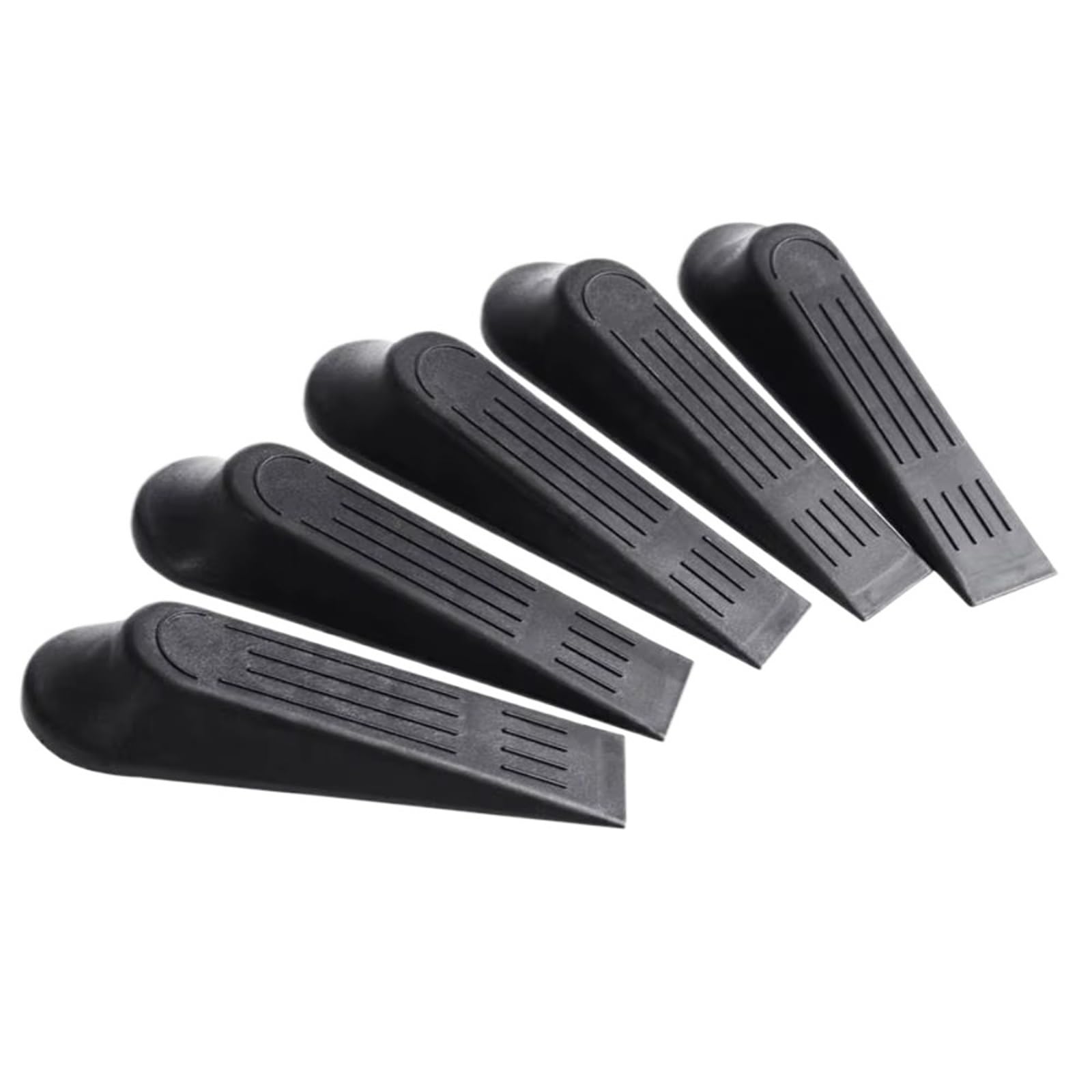 Door Stop 5pcs Set Plastic Door Stop Stoppers Non-Slip Base Block Wedge Compact Size Shape Holder Office Doors for Floor