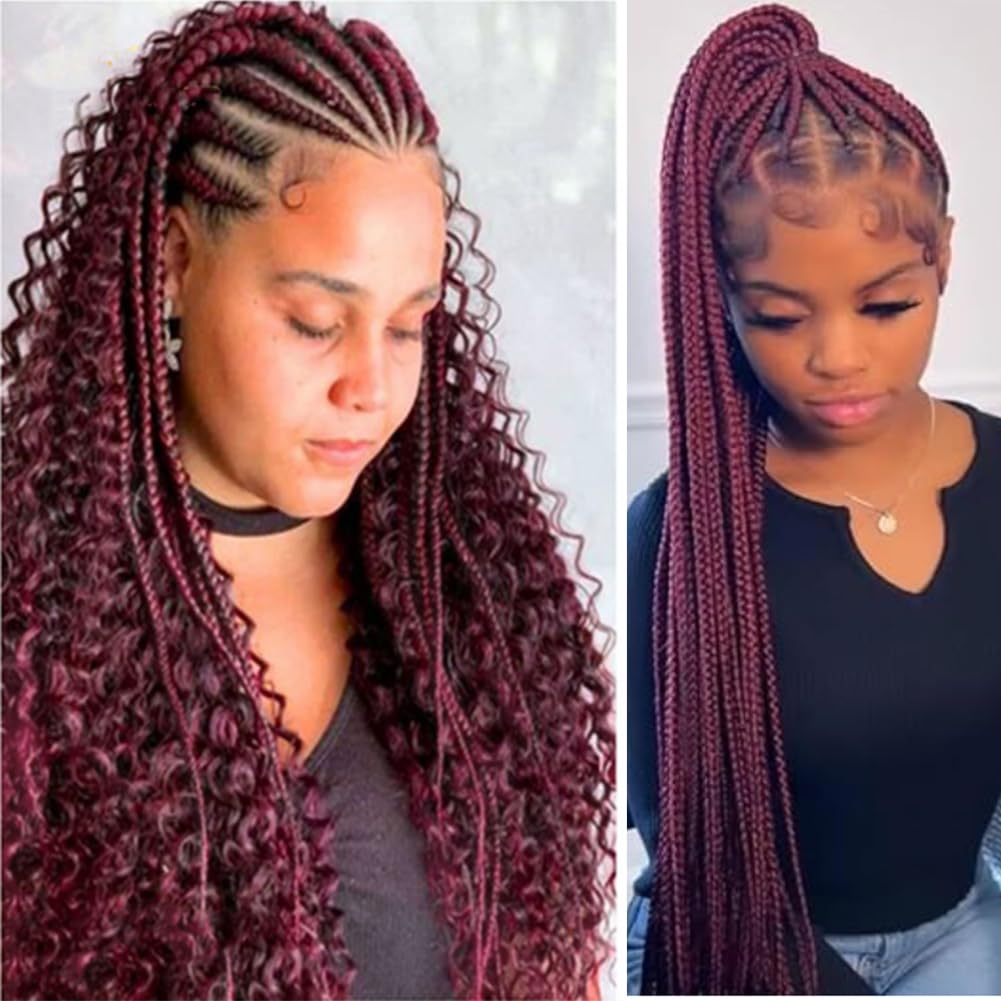 Amazon.com : 99j Wine Red Body Wave Human Braiding Hair  display picture 1