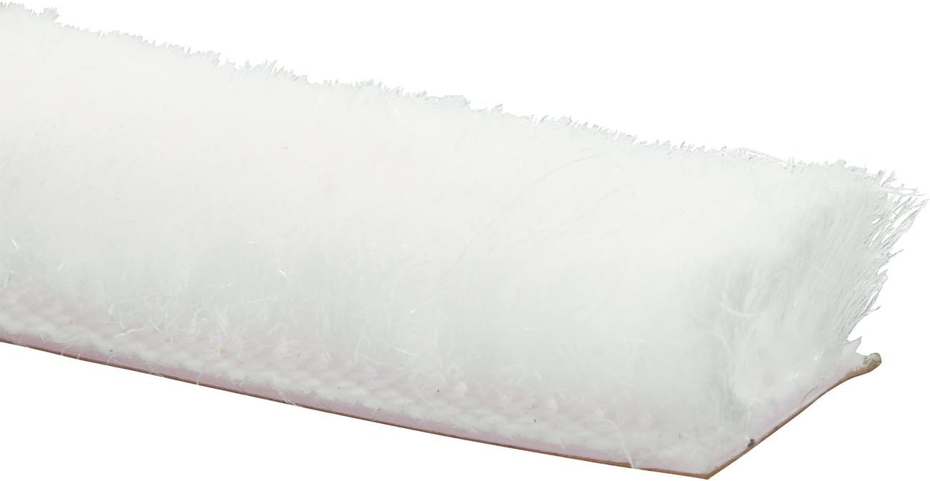 Prime-Line T 8751 Self-Adhesive Pile Weatherstrip for Windows and Doors, 18 ft., White, Owens Corning™ (Single Pack)
