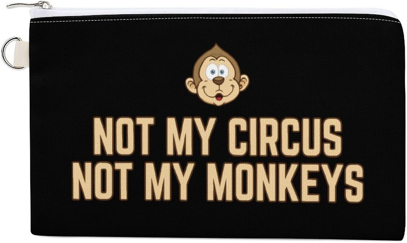 Not My Circus Monkeys Coin Pouch Wallet Slim Purse Wallets Canvas Card Holder