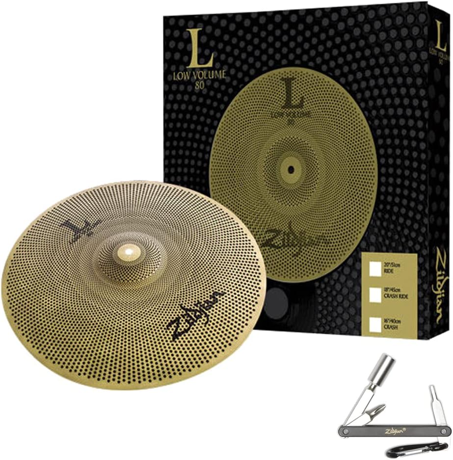 Zildjian LV8016C-S Low Volume L80 Practice 16" Crash Cymbal - With ZKEY