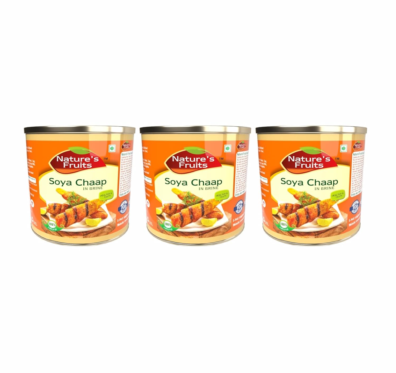 Soya Chaap in Brine 29 oz – Ready-to-Cook Protein – Ideal for Grilling, Tikka & Curry – Packed in Brine for Extended Shelf Life – Perfect for Restaurants & Grocery Shelves (Pack of 3)