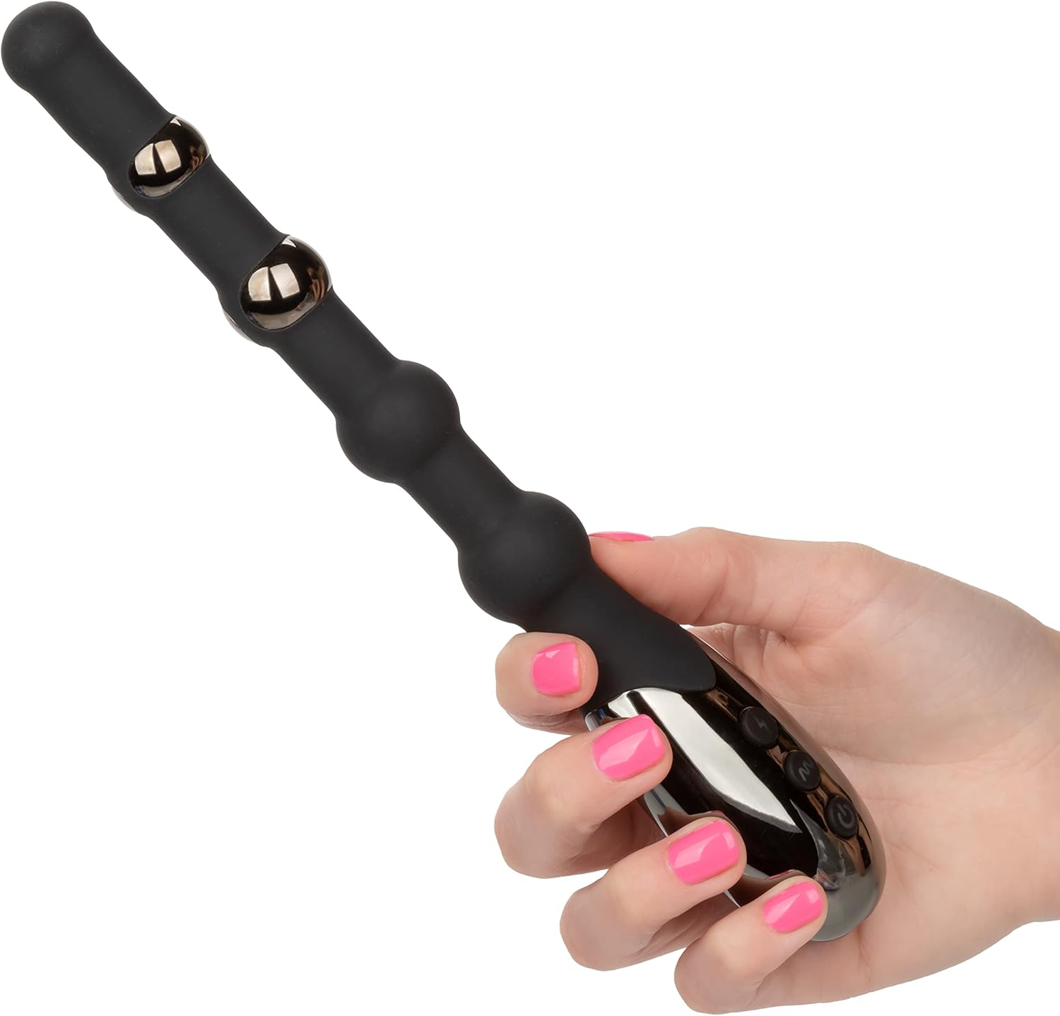 CalExotics Volt Electro-Beads Vibrating Anal Plug, 7-Function Beaded Butt Vibrator SE-4310-50-3