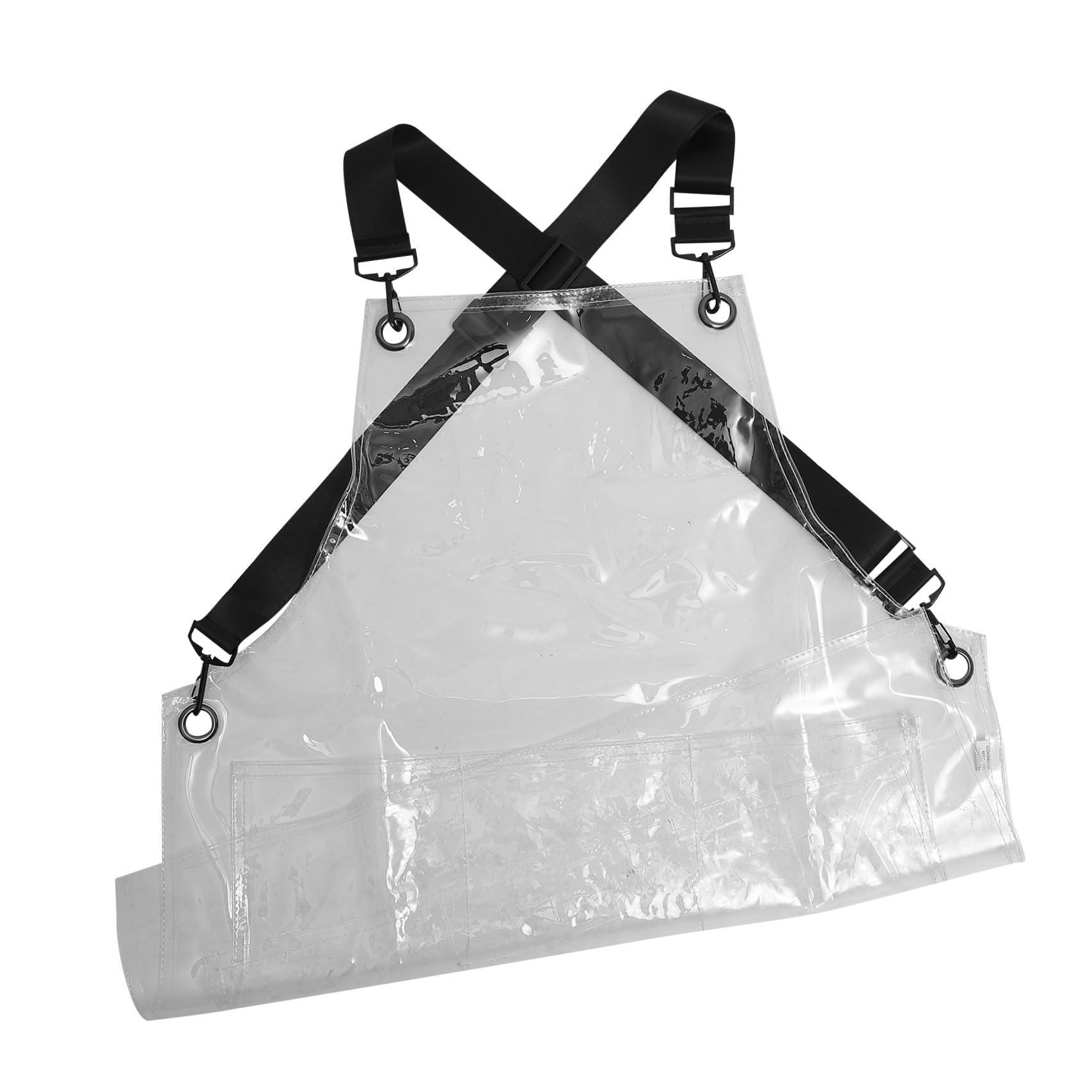Delantal Impermeable Delantal De Cocina De Plástico Transparente Con 2 Espaldas Cruzadas Ajustables Y Extraíbles