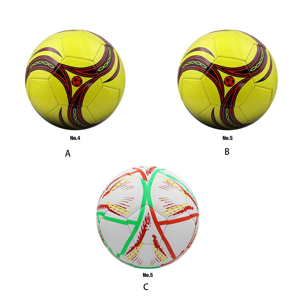Fußball-Trainingsball für Kinder, fördert Teamwork und Spaß, wettbewerbsfähiger PU-Fußball, Größe 4, Fußball-Trainingsball, Gelb, Stil 4