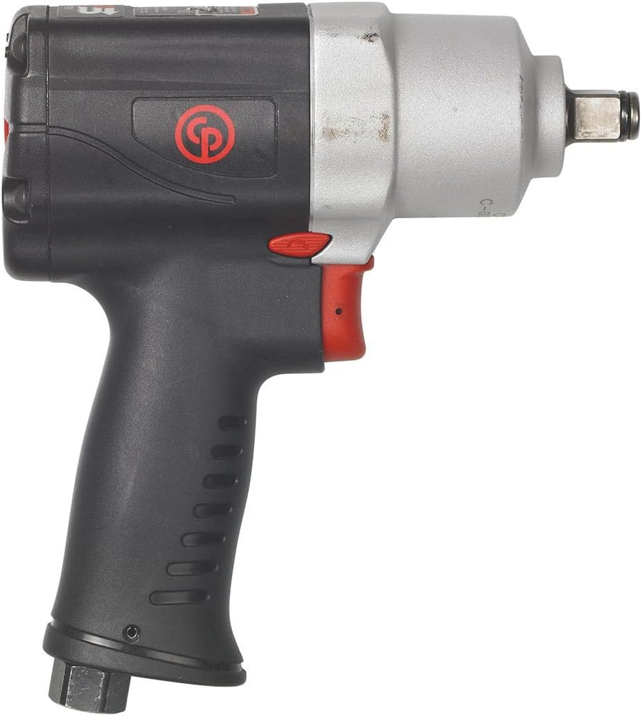 Chicago Pneumatic CP7739 Air Impact Wrench (1/2 Inch), Air Impact Gun Industrial Repair & Assembly Tool, Pistol Handle, Twin Hammer, Max Torque Output 450 ft. lbf/610 Nm, 9900 RPM
