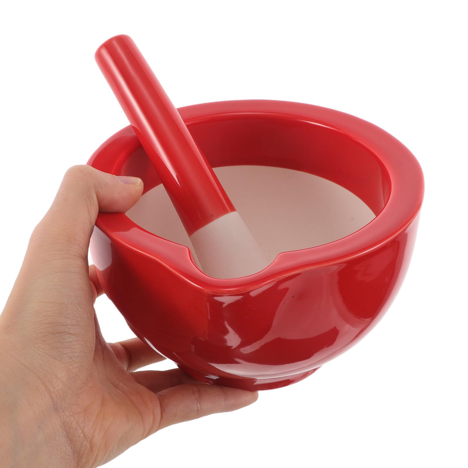 Genérico Juego de Mortero y Tazón de Cerámica para Triturar Alimentos de Bebés, Fácil de Limpiar y Práctico para Comidas Diarias en Casa