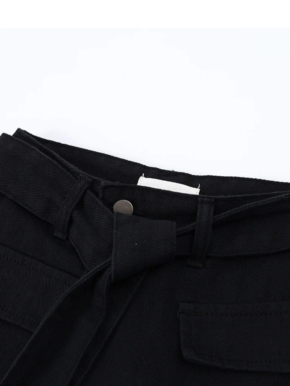 Falda Corta De Mujer - Jeans Falda Pantalones para Mujer Estilo Verano con Cinturón Falda Pantalones Talle Alto Chic Slim Mini Faldas Pantalones