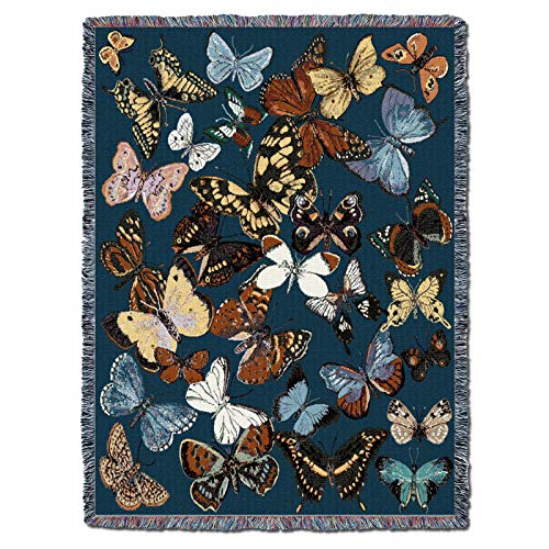 Pure Country Weavers Flutterbies Butterfly Blanket - Garden Floral Gift Tapestry Throw Woven From Cotton - Made In The Usa (72X54) #TOP3