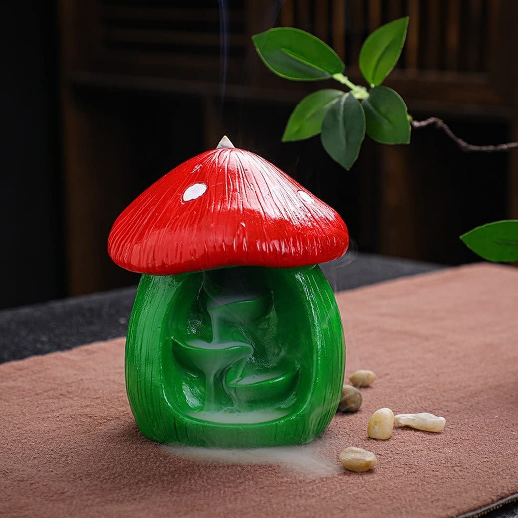 Brûleur d'encens cascade champignon de reflux porte-encens encensoir fumée waterfall