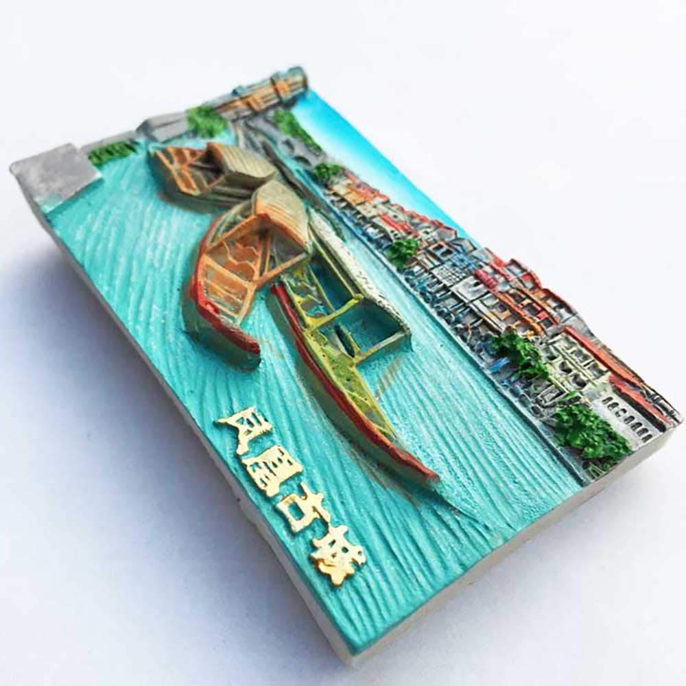 Magnete Frigorifero 3D Wuhan Hubei Cina - Souvenir Viaggio In Cristallo Con Vetro, Regalo Turistico Collezionabile