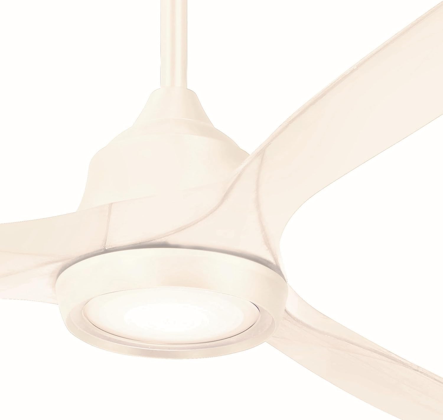 Minka-Aire F749L-WHF Skyhawk 60 Inch LED Ceiling Fan with Carved Wood Blades, Integrated LED Light and DC Motor in White Finish