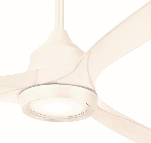Miniatura 2 de Minka-Aire F749L-WHF Skyhawk Ventilador de techo LED de 60 pulgadas con cuchillas de madera tallada, luz LED integrada y motor de CC en acabado