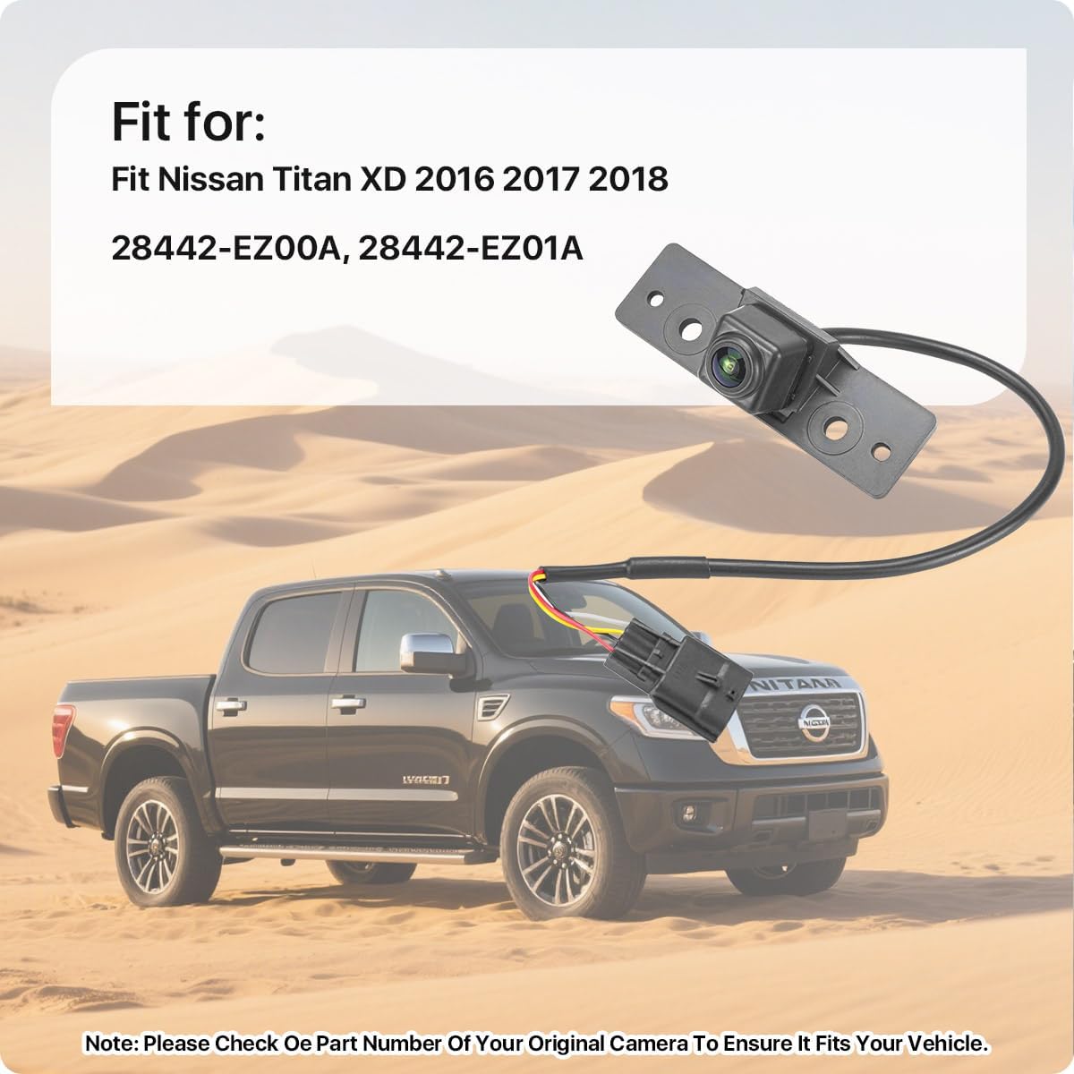 28442-EZ00A Rear View Camera for Nissan Titan XD 2016 2017 2018, OE Backup Camera Replaces 28442-EZ01A by GreenYi