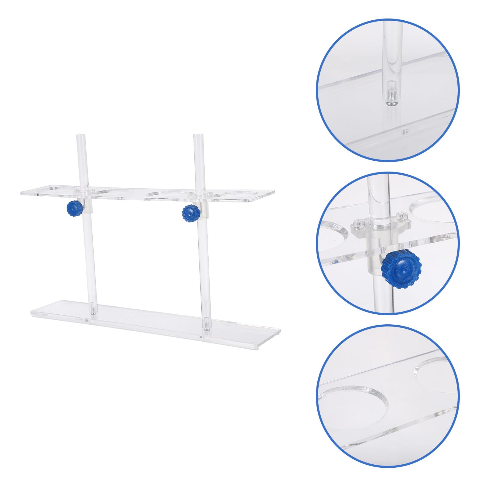 Soporte para Embudo de Acrílico 4 Orificios Resistente al Ácido, Soporte de Extracción Líquido-líquido para Laboratorio de Química