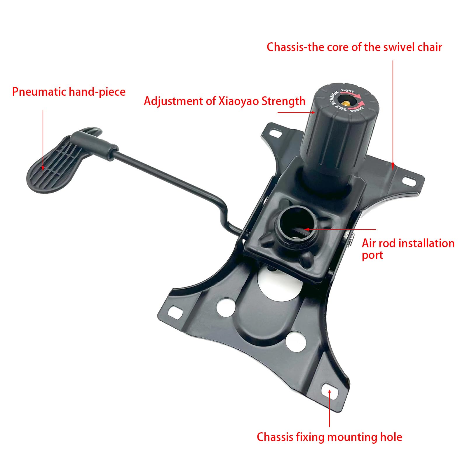 Ergonomiczne krzesło biurowe z mechanizmem przechylania, obrotowa podstawa, regulowana wysokość, wygodne krzesło do biurka komputerowego, części zamienne dla lepszego podparcia