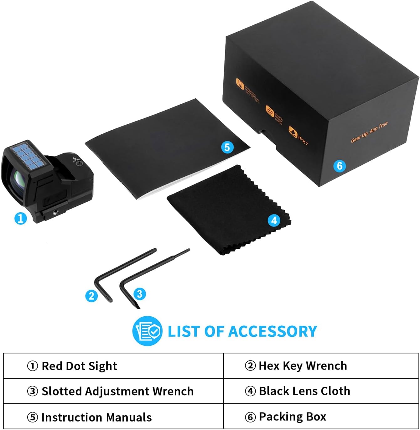 1x26mm Multi Reticle Solar Red Dot Sight, 2MOA Dot 40MOA Circle Shake Awake Scope, 10 Levels Illumination Compact Sight, 1500G's Shockproof IPX7 Waterproof Reflex Optics with Picatinny Base