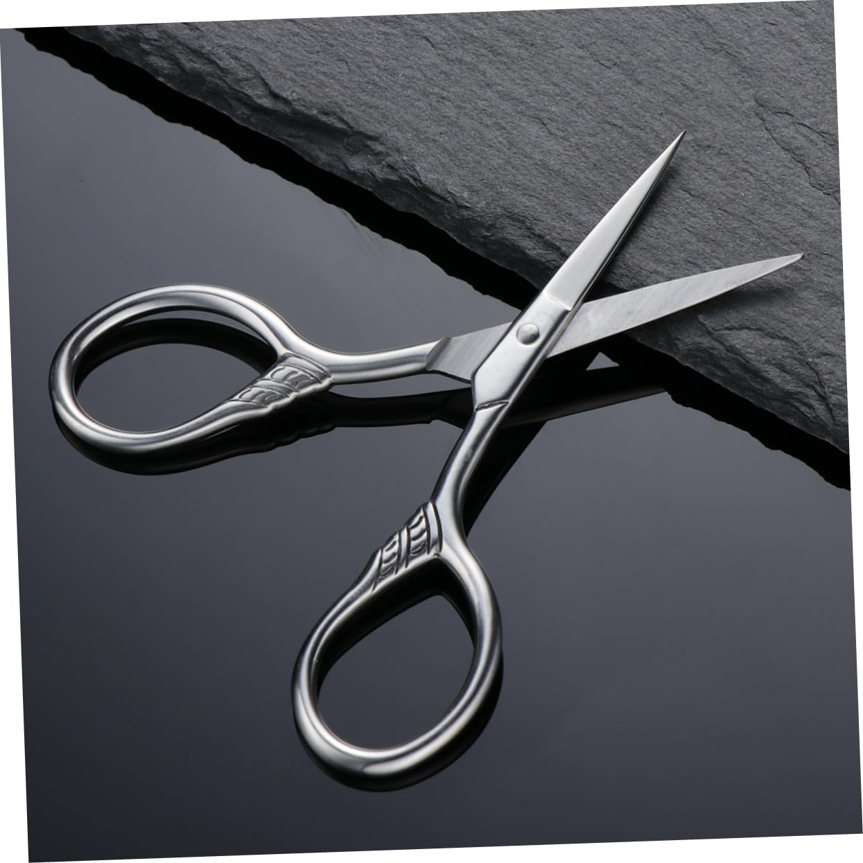 Didiseaon 3pcs Stainless Steel Beard Scissors for Men Precision Trimming Shears for Facial Hair Silver Grooming Tool for Stylish Beard Maintenance