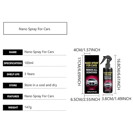 Nano Spray for Cars Multifunctional Fast Repairing Restore Shine