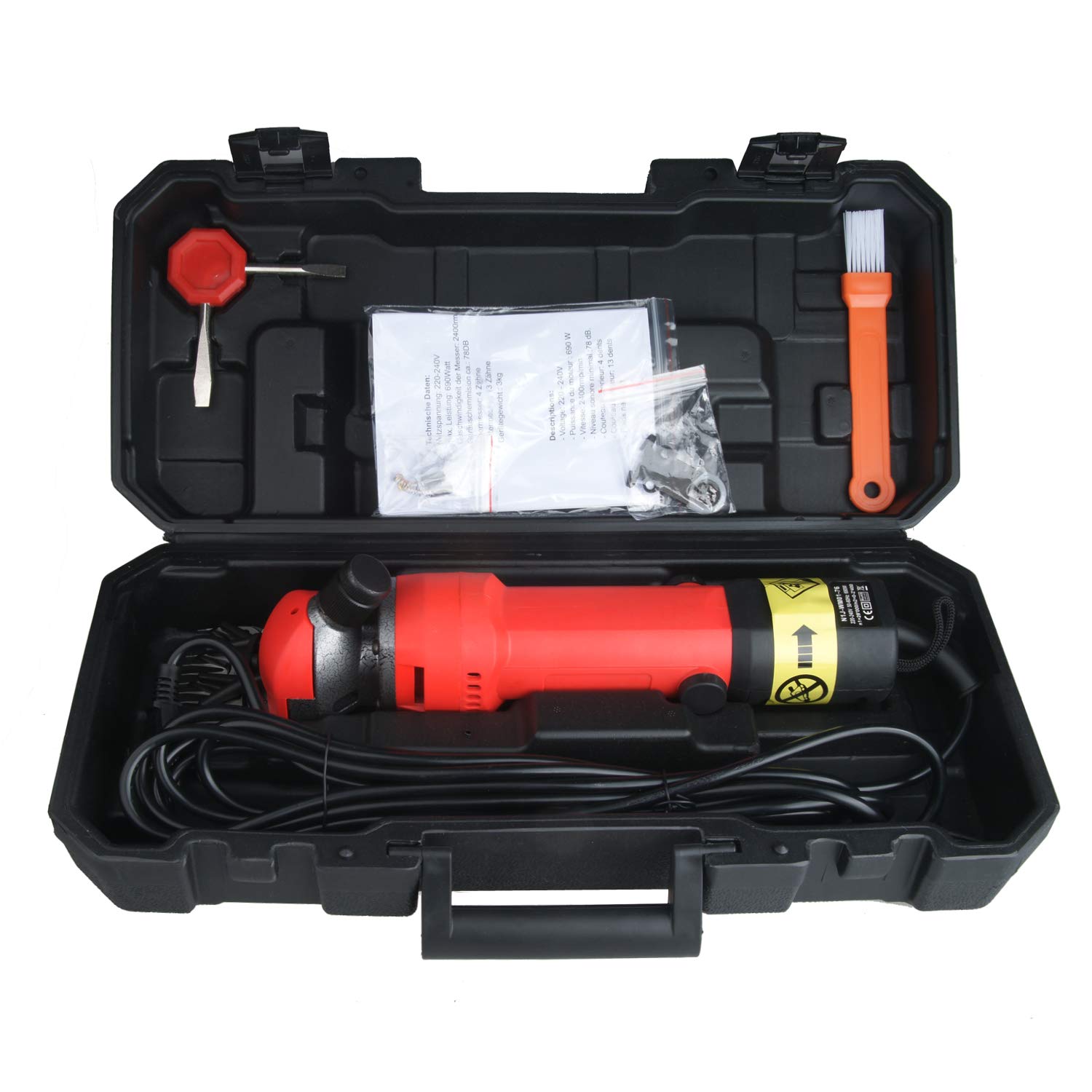 Vinteky 690W Tosatrice elettrica Professionale per Cavalli, Tosatura per Pecore Efficiente Risparmio di Lavoro (Rosso)