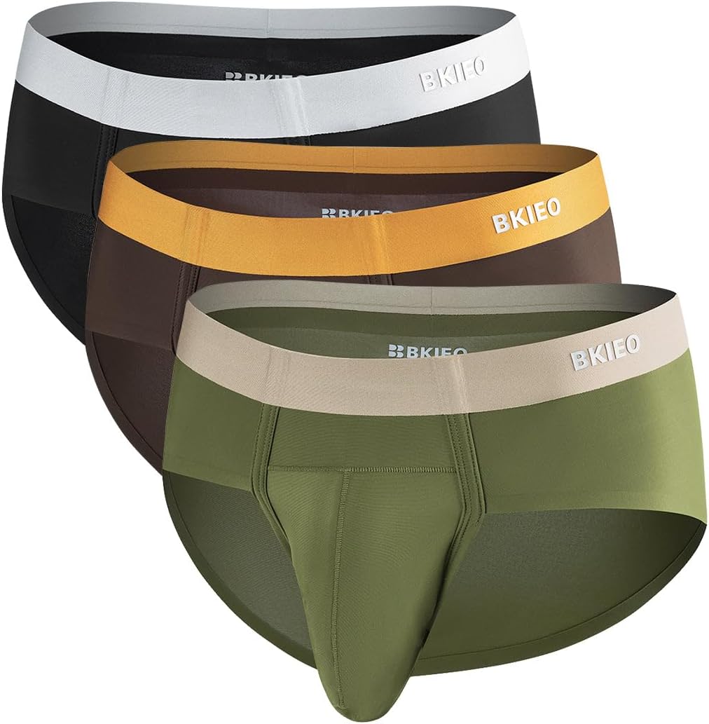 Cooling Nylon Briefs with Odor-Control Spacious Pouch, 3-Pack