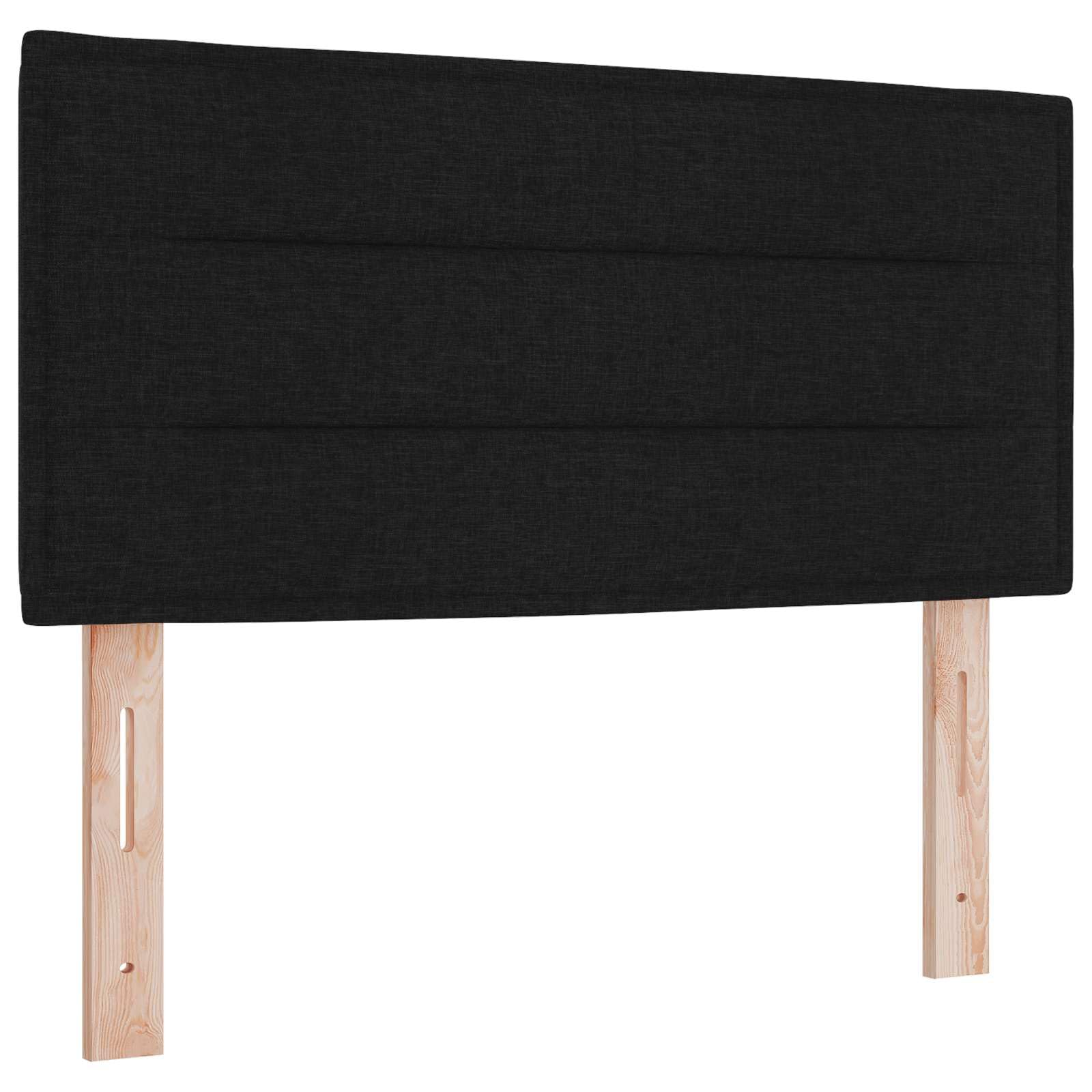 vidaXL Tête de lit LED avec Bandes LED Noir 90 cm Tissu, Décor de Chambre Moderne, Dossier réglable, Repose-tête Lumineux RGB, suréleveur de lit en Polyester