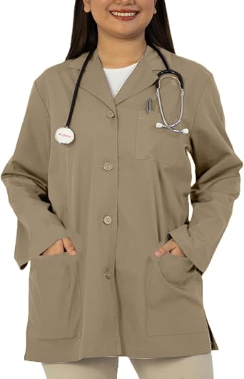 HEEDFIT by Panda Uniform 32" Womens Colored Lab Coat | Medical Scrub Coat | Custom Fit | Multi Colors