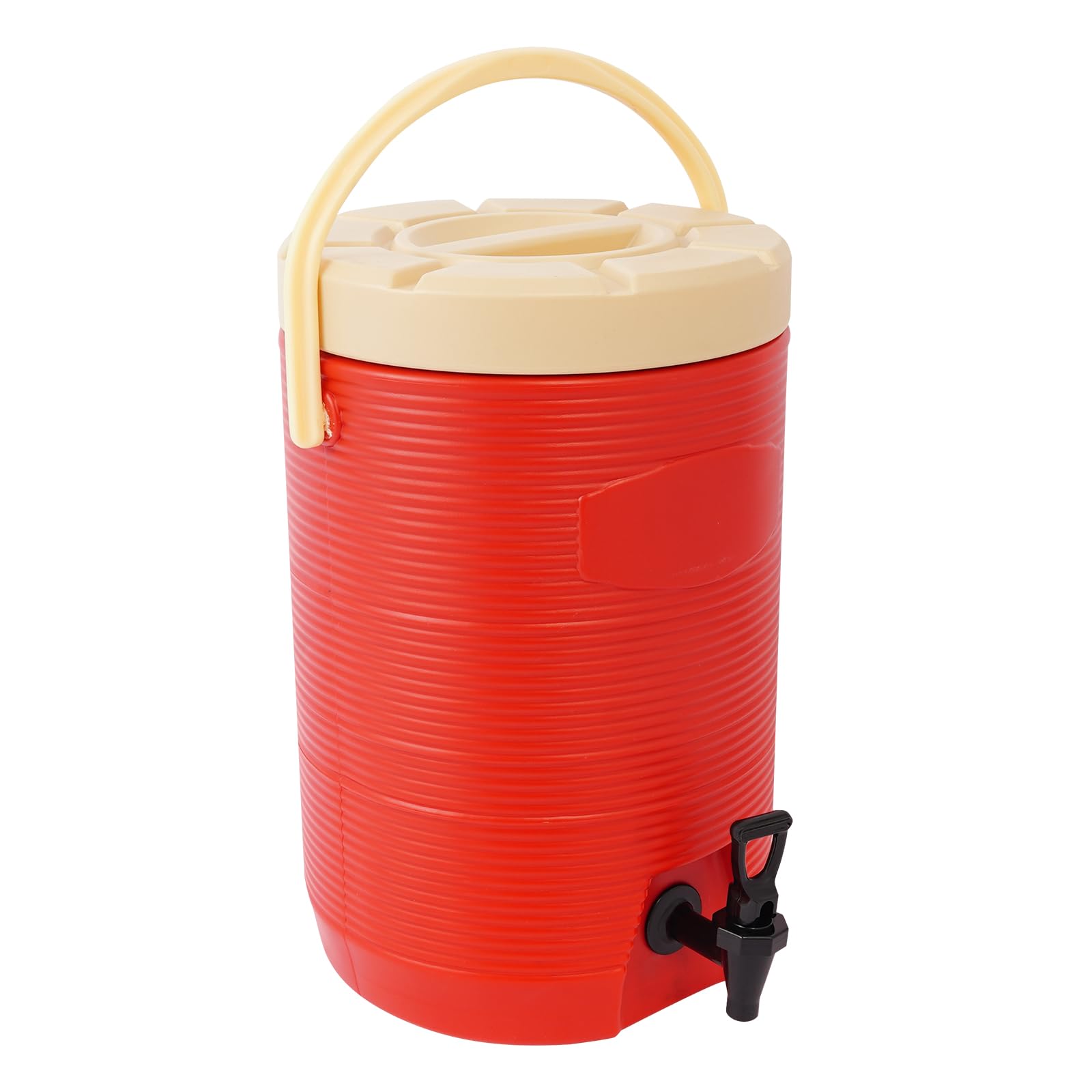 Distributore di bevande isolate, 17 l, dispenser per bevande calde e fredde con rubinetto, contenitore portatile in acciaio inox isolato per hotel, ristoranti, bar, negozi di bevande (rosso)