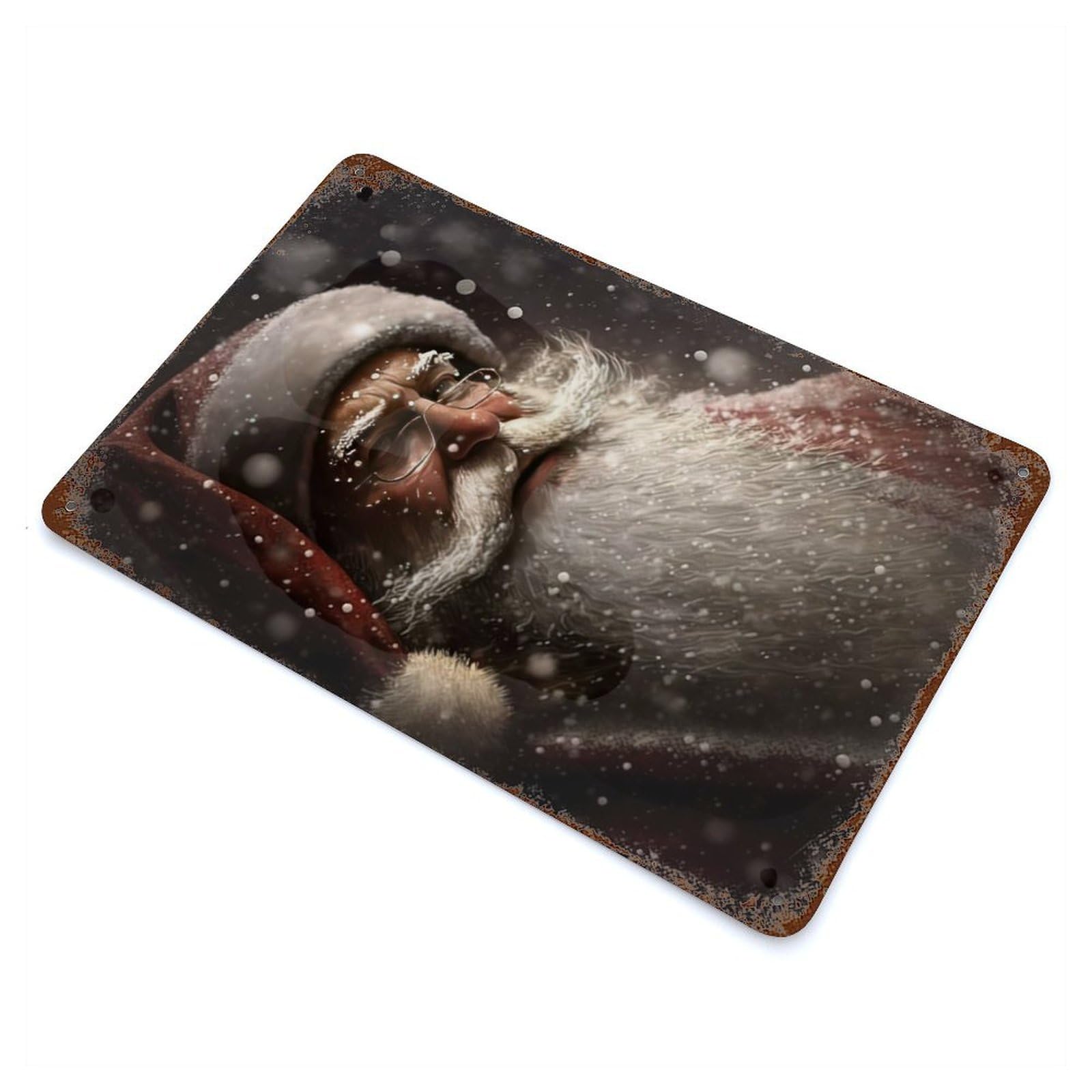 Santa Claus II Retro Metal Sign 11.8"x7.9", Vintage Wall Decor for Garage, Pub Or Kitchen