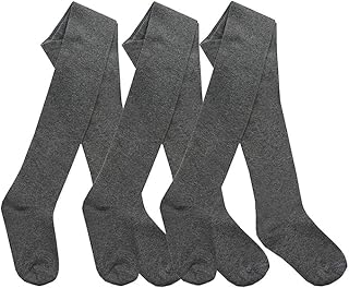 Kids Girls Cotton Tights Uniform School Tights Plain School Warm Thick Tights Children Winter School Warm Cotton Rich Tight Plain Super Soft Tights Everyday use (Pack 2)