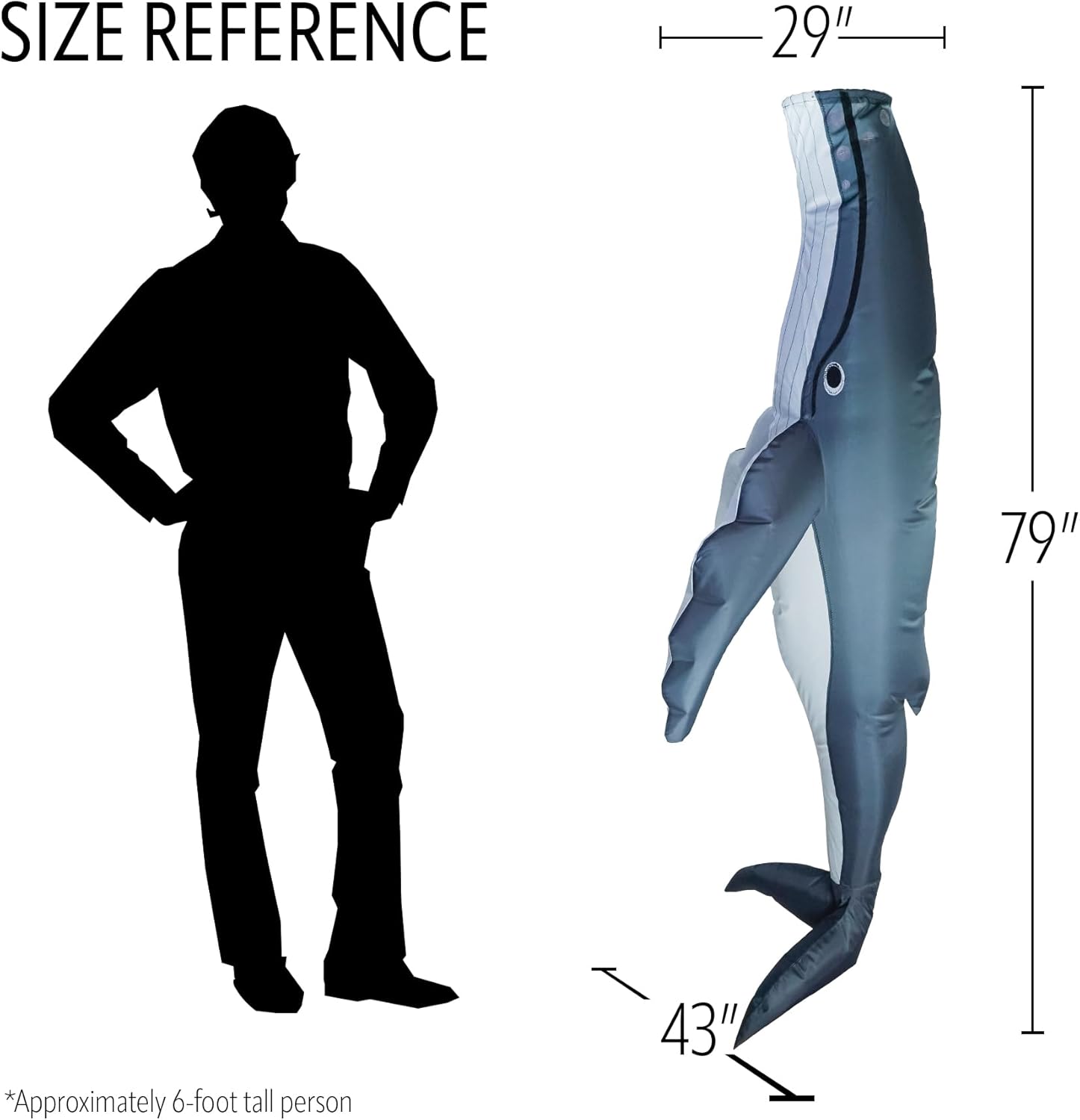 In the Breeze 5255 — Humpback Whale Big Breeze Windsock™ — Large, 3D Beach Windsock for Yards, Gardens, Patios
