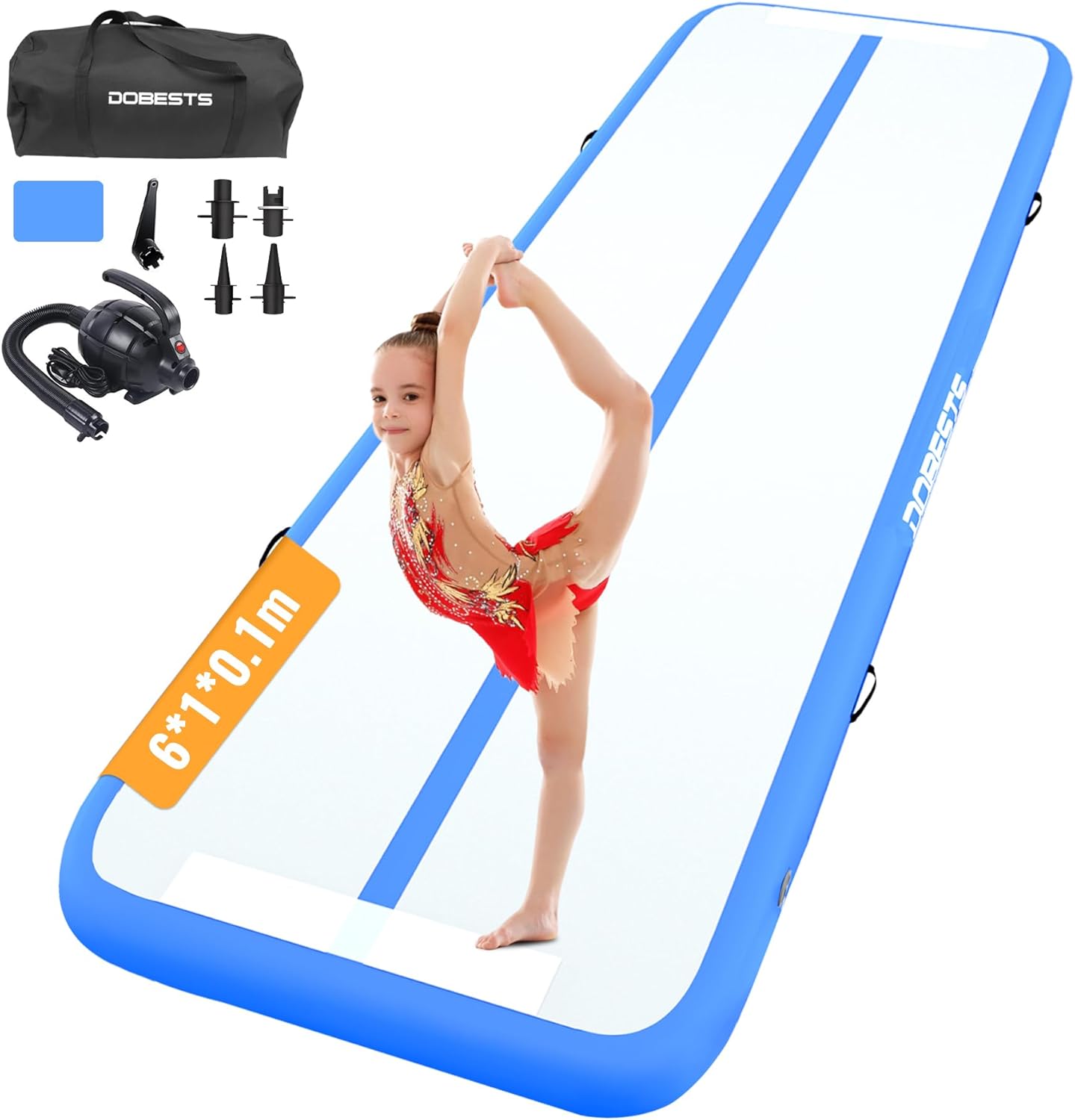 DOBESTS Inflatable Gymnastics Tumble Track 6.6-20ft