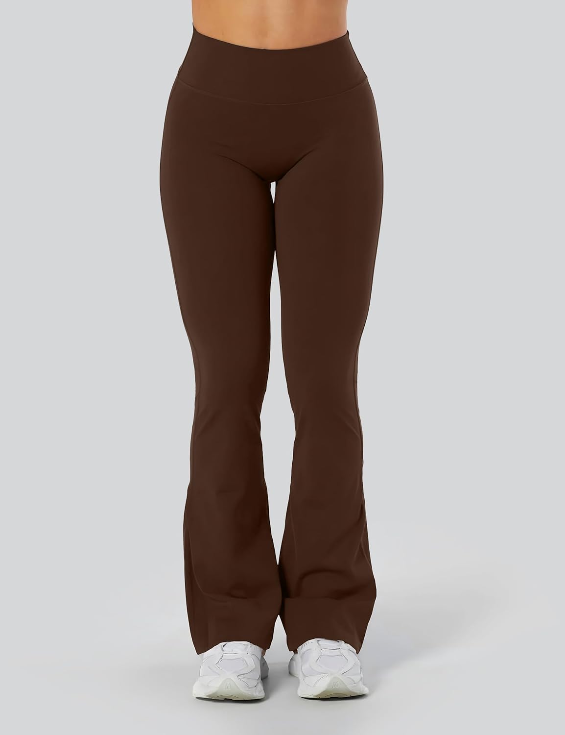 Sogetdo Women's High Waisted Flare Leggings No Front Seam Bootcut Yoga Workout Pants Tummy Control - Image 4