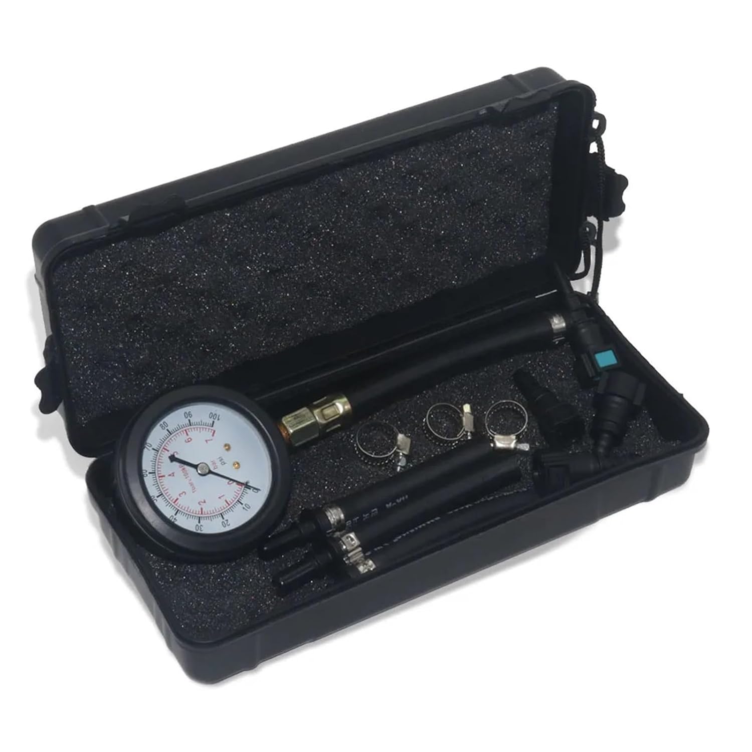 1 Pcs One Box of Car Fuel Pressure Gauge Car Gasoline Injection Tester Meter with Connector Fast Connetion